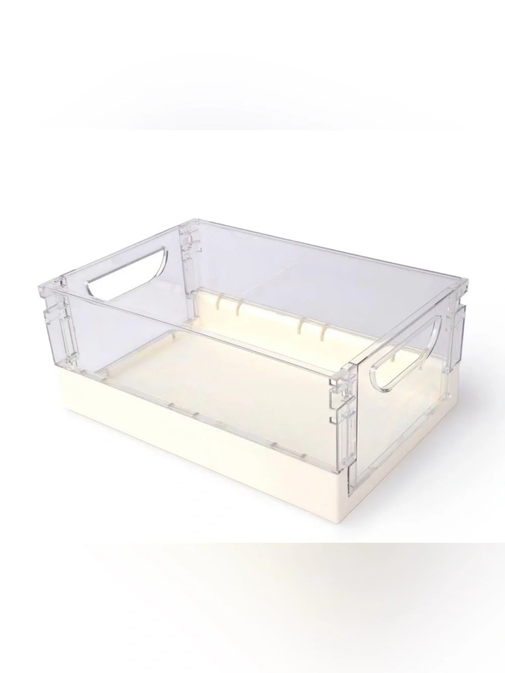 Target Clear Stackable Storage Bin with White Base